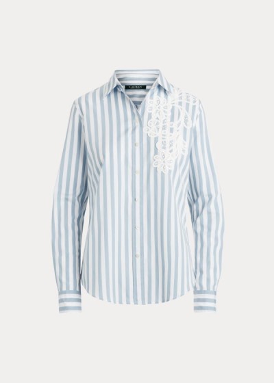 Camisa Ralph Lauren Striped Algodão Mulher 47658-XZCU